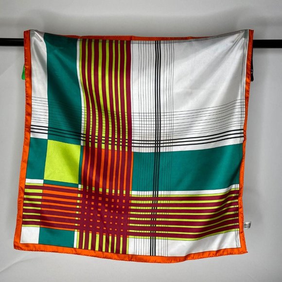 Aqua Sheen Water Repellent Vintage Scarf - Picture 1 of 15